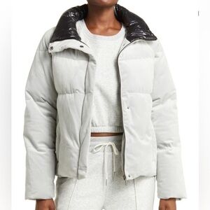 Zella velvet Gray Puffer Jacket